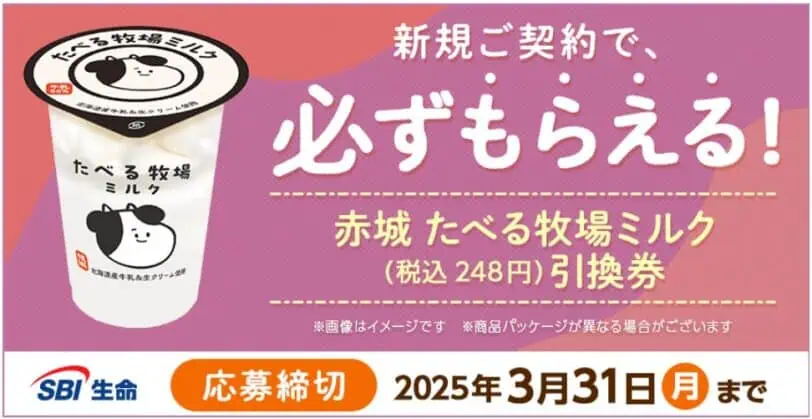 SBI生命定期保険プログラム｜必ずもらえる引換券キャンペーン