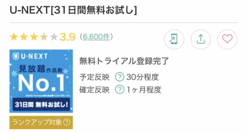 初心者もできるモッピー稼ぎ方｜ネット銀行・ネット証券の無料口座開設③U-NEXT