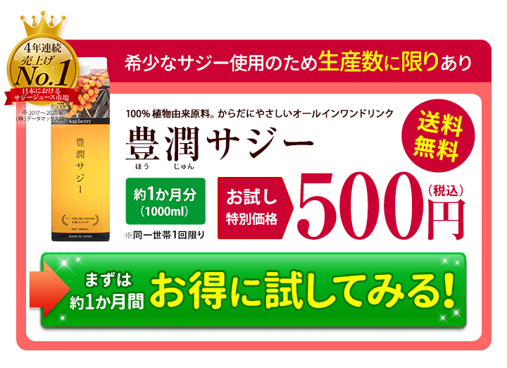 豊潤サジー｜初回お試し特別キャンペーン｜500円