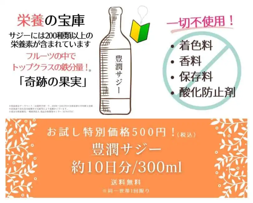 豊潤サジーお試し500円は2回目家族分もOK？解約方法まで全網羅