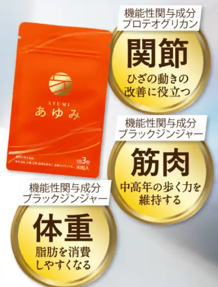 あゆみサプリメント膝への効果は？「関節・筋肉・体重」の3つにアプローチ