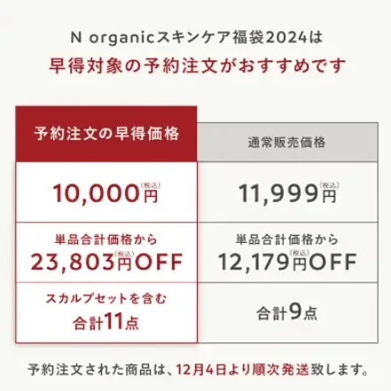 Nオーガニック福袋2024！早得価格10,000円（税込）