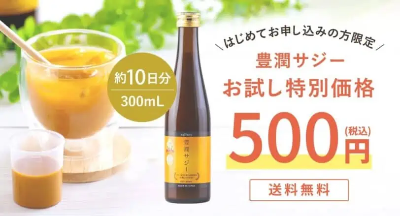 豊潤サジー初めての方限定お試し500円