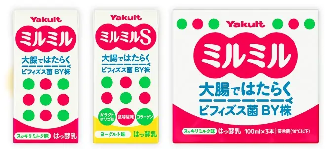 ミルミルは大腸で働くビフィズス菌BY株を含むヤクルトのロングセラー商品