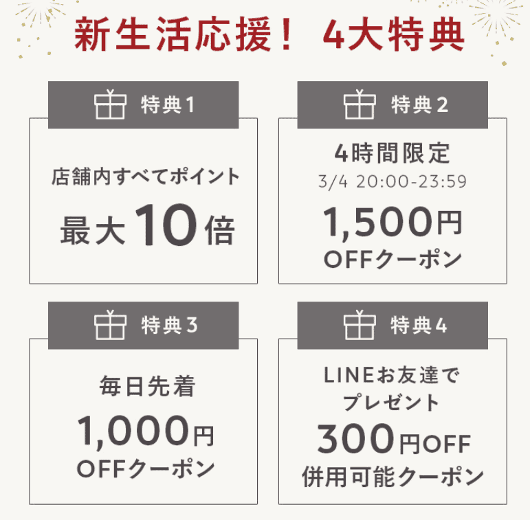 楽天スーパーセール7日間限定新生活応援セール