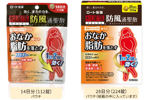 新・ロート防風通聖散錠T（防風通聖散エキス（2／3量）3333mg）のラインナップ