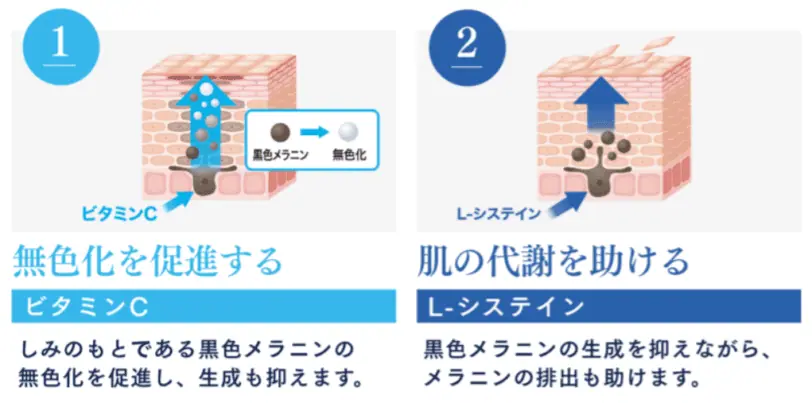 日焼けやかぶれによる色素沈着の緩和・歯茎や鼻の出血予防・ビタミンCの補給をしてくれる医薬品