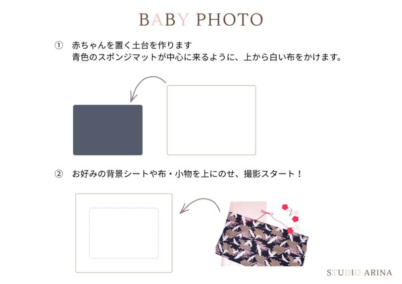 ベビーフォトの土台の作り方