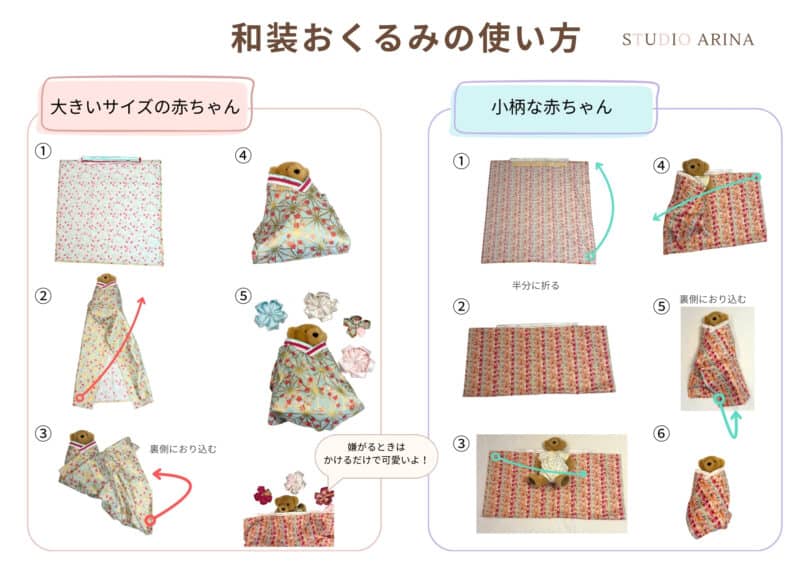 おくるみの使い方