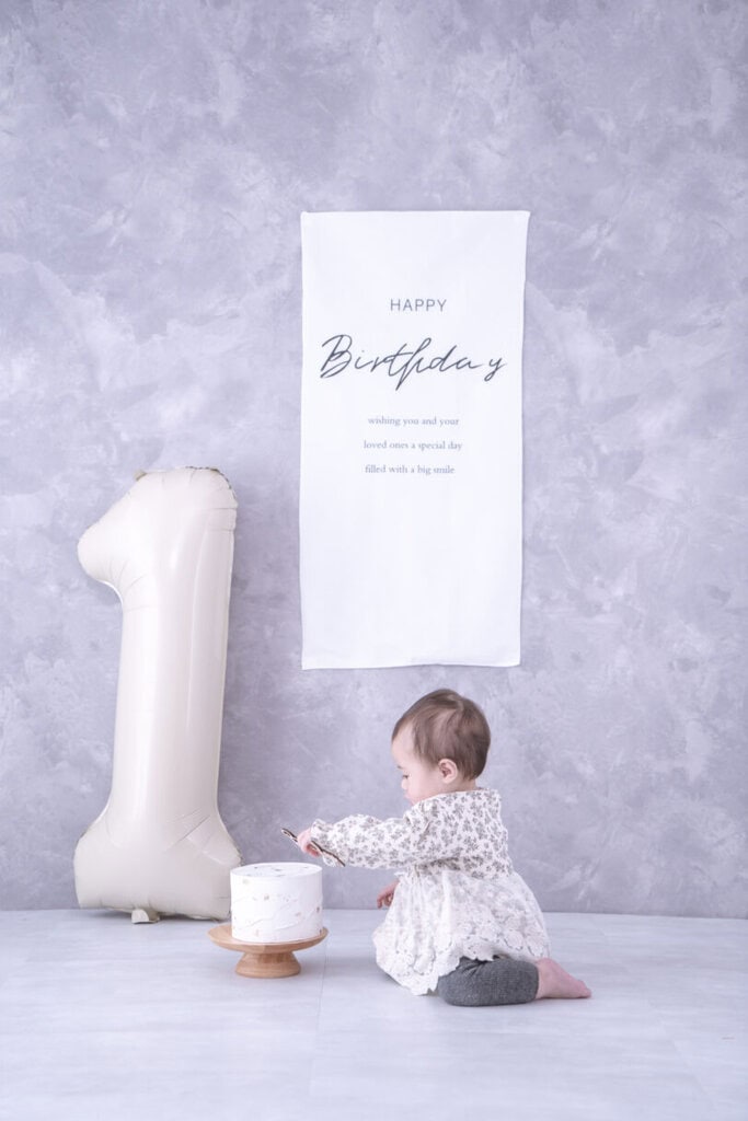 一歳祝いの写真