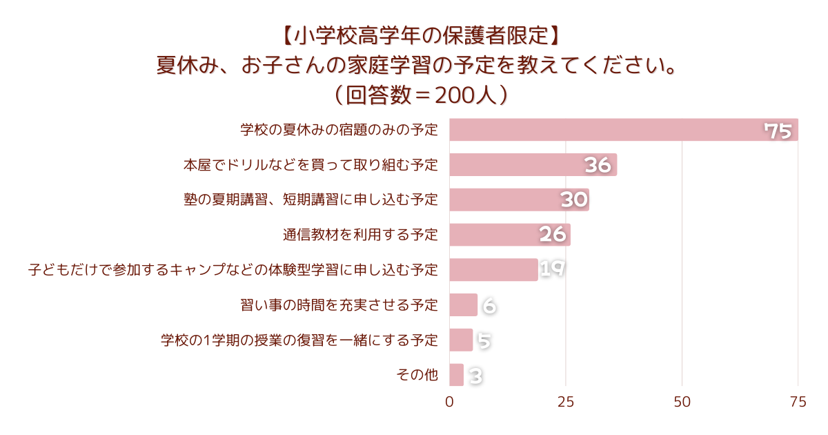 夏休み家庭学習